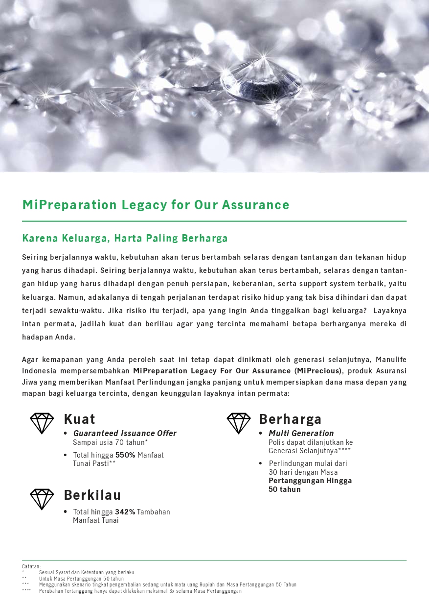 MiPreparation Legacy for Our Assurance (MiPrecious)